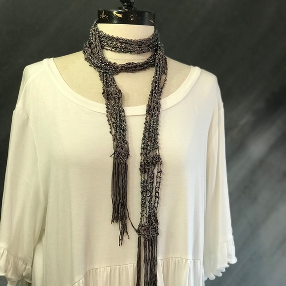 Crocheted beaded scarves - Picture 2 of 3